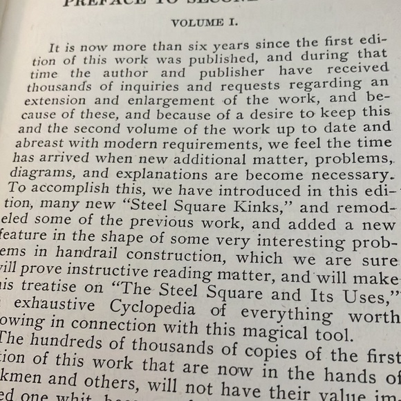 PRACTICAL USES OF THE STEEL SQUARE  REVISED EDITIONS VOL.1 & 2 FRED T. HODGSON - Picture 16 of 16